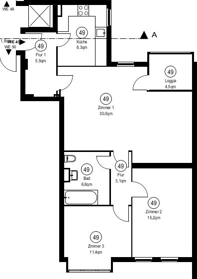 Grundriß WE49 Kopie