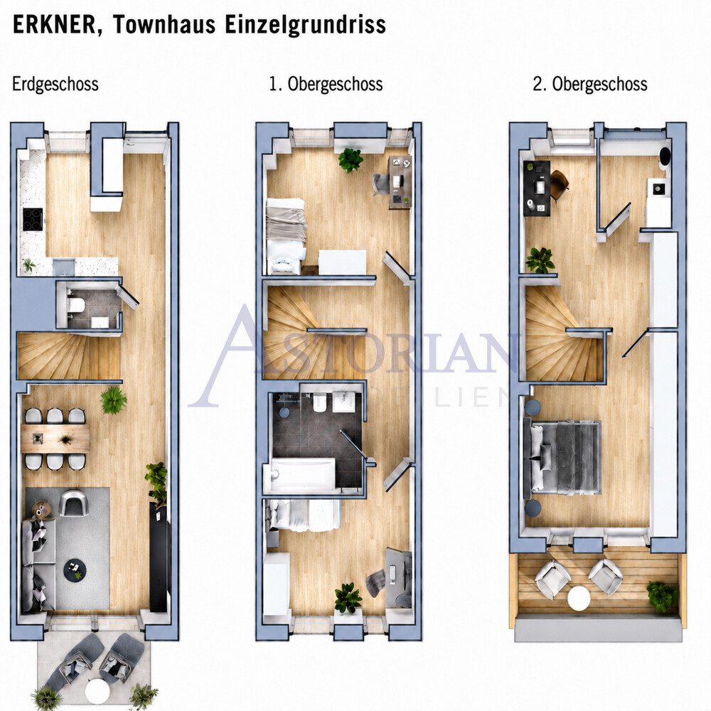 Townhäuser Grundrissbeispiel