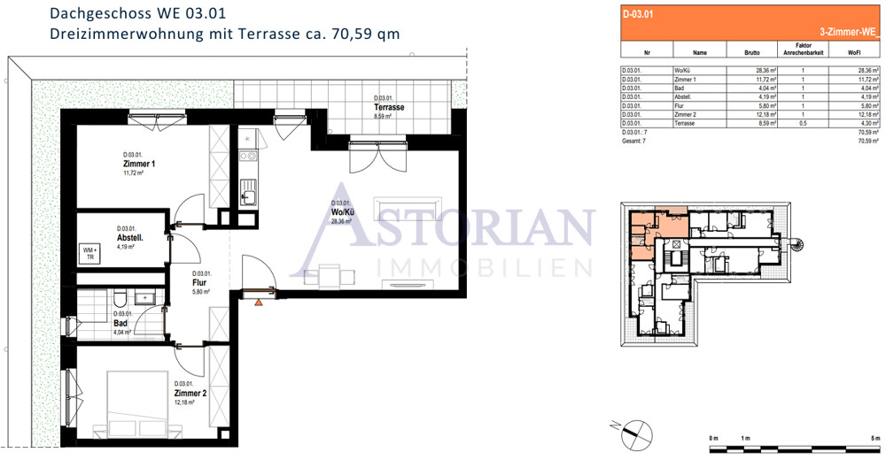 Grundriss Penthouse