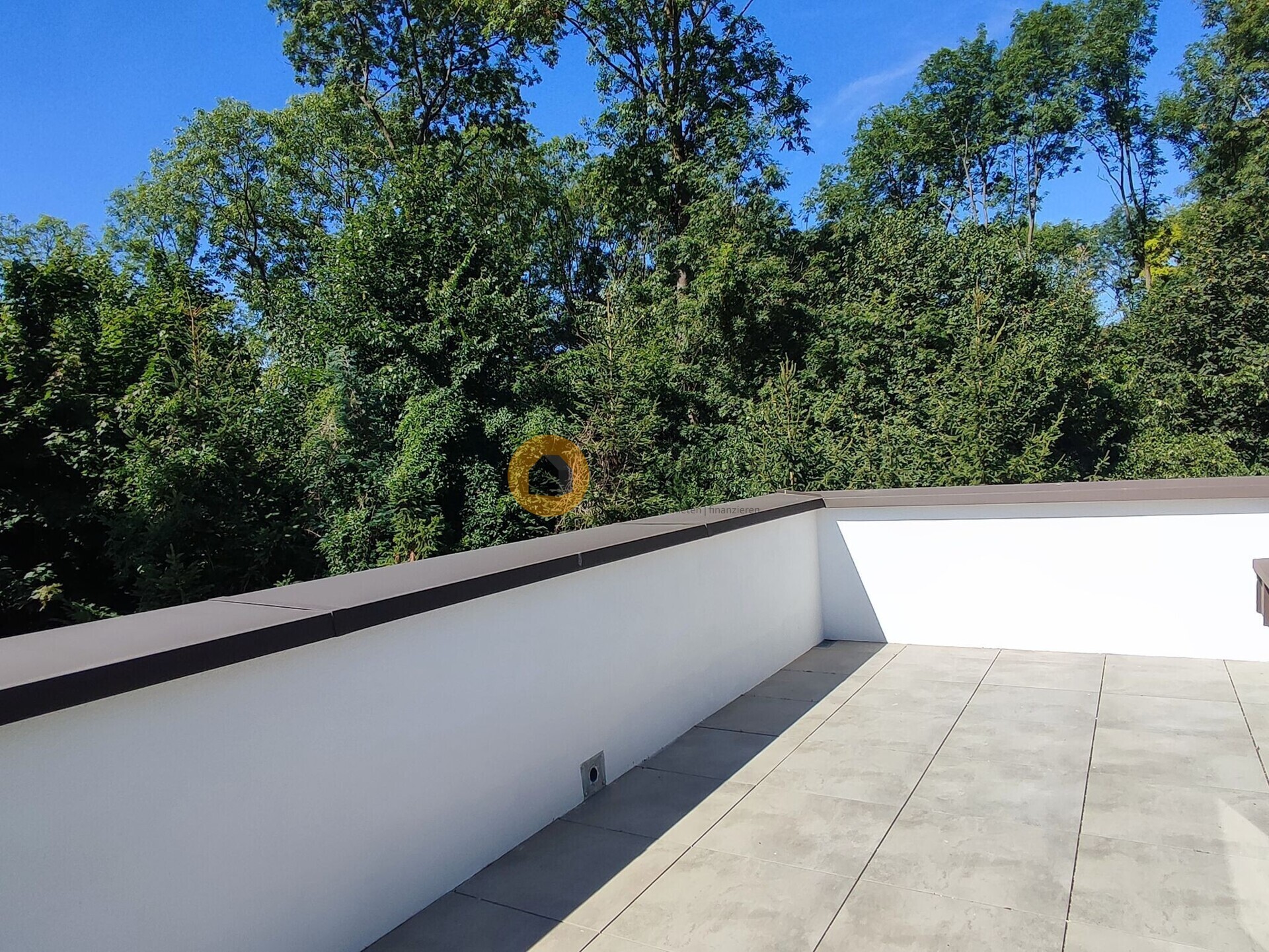Blick von Rooftop in Auwäldchen