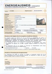 Auszug aus dem Energieausweis