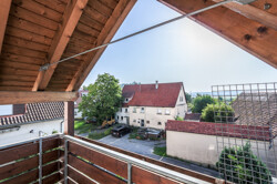 Blick vom  Balkon