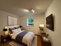 Schlafzimmer virtuell gestaged