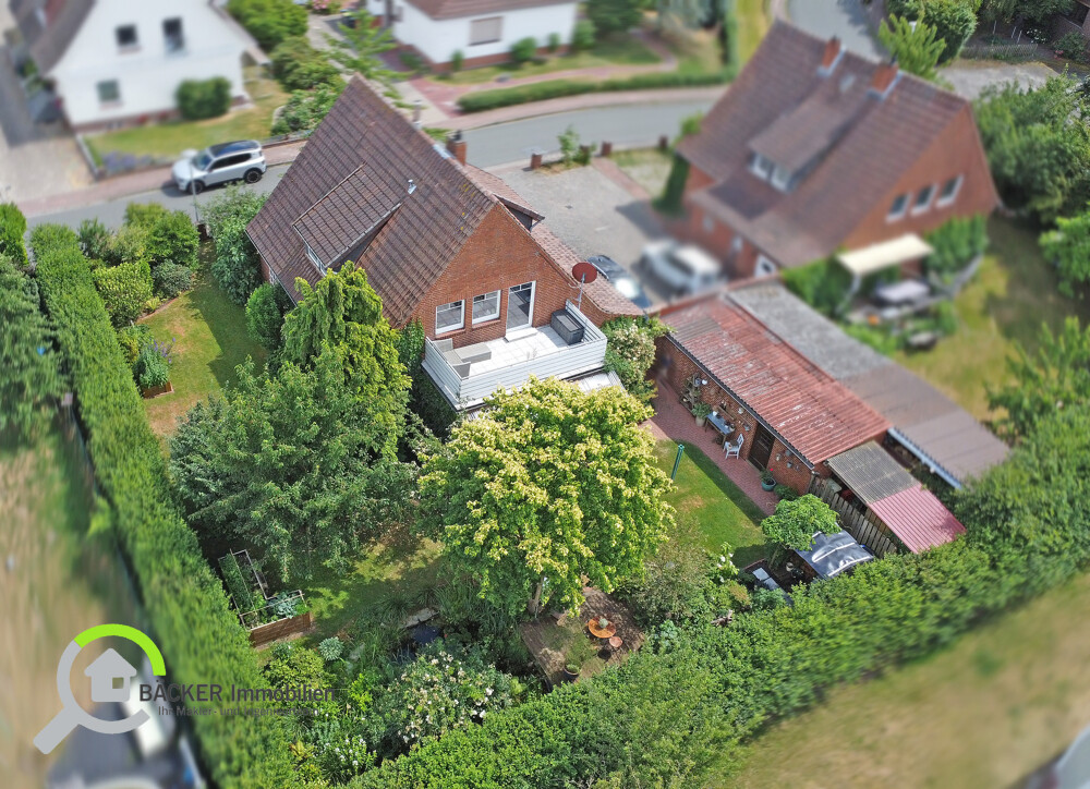 Luftbild vom Garten