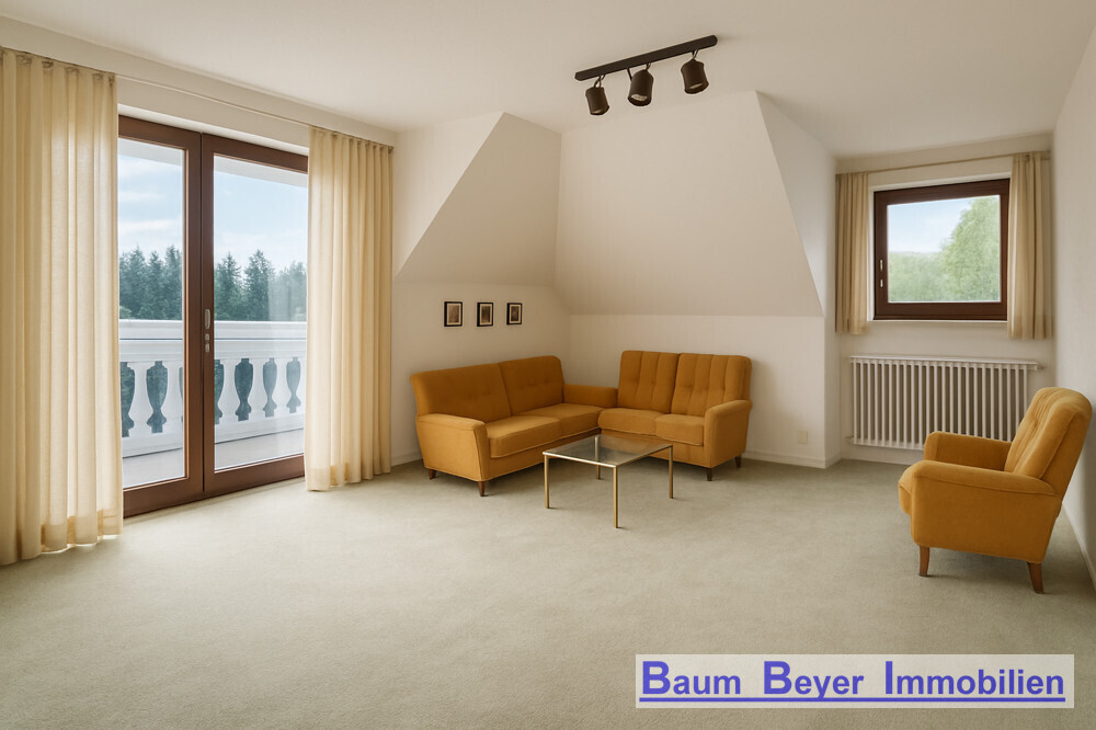 Balkonzimmer II im Obergeschoss mit KI bearbeitet