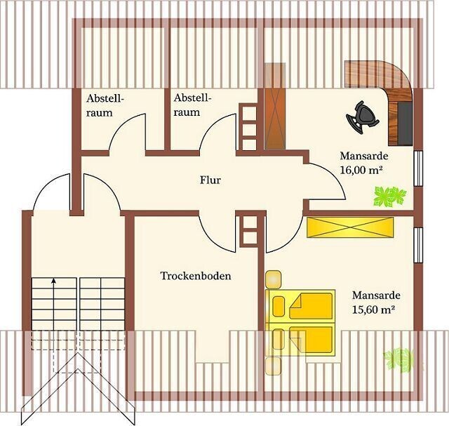 Grundriss Dach-Mansarde