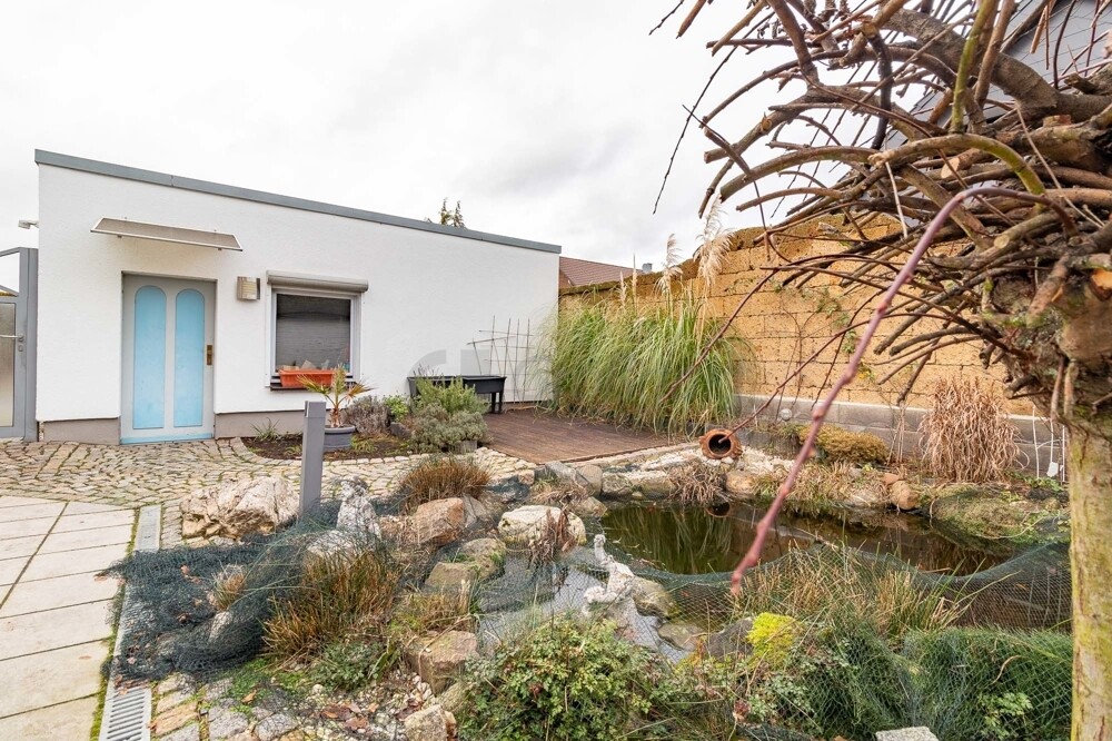 Gartenteich / Zugang Garage