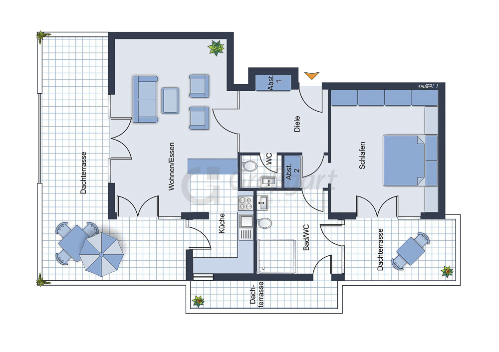 Grundriss Wohnung Nr. 6