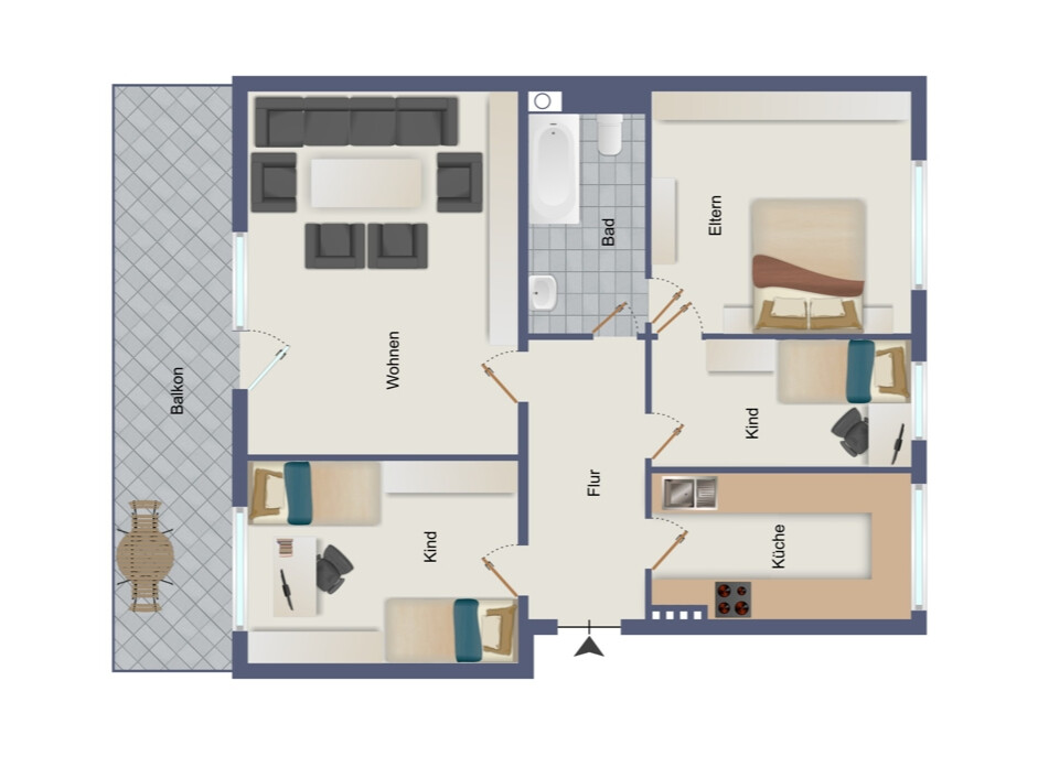 Wohnung Nr. 8 (3.OG rechts)