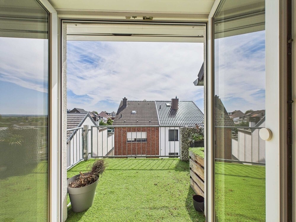 Blick zum Balkon