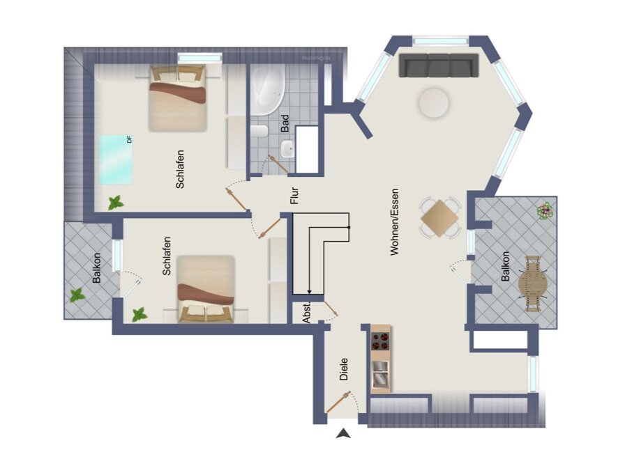 Grundriss Wohnung 10