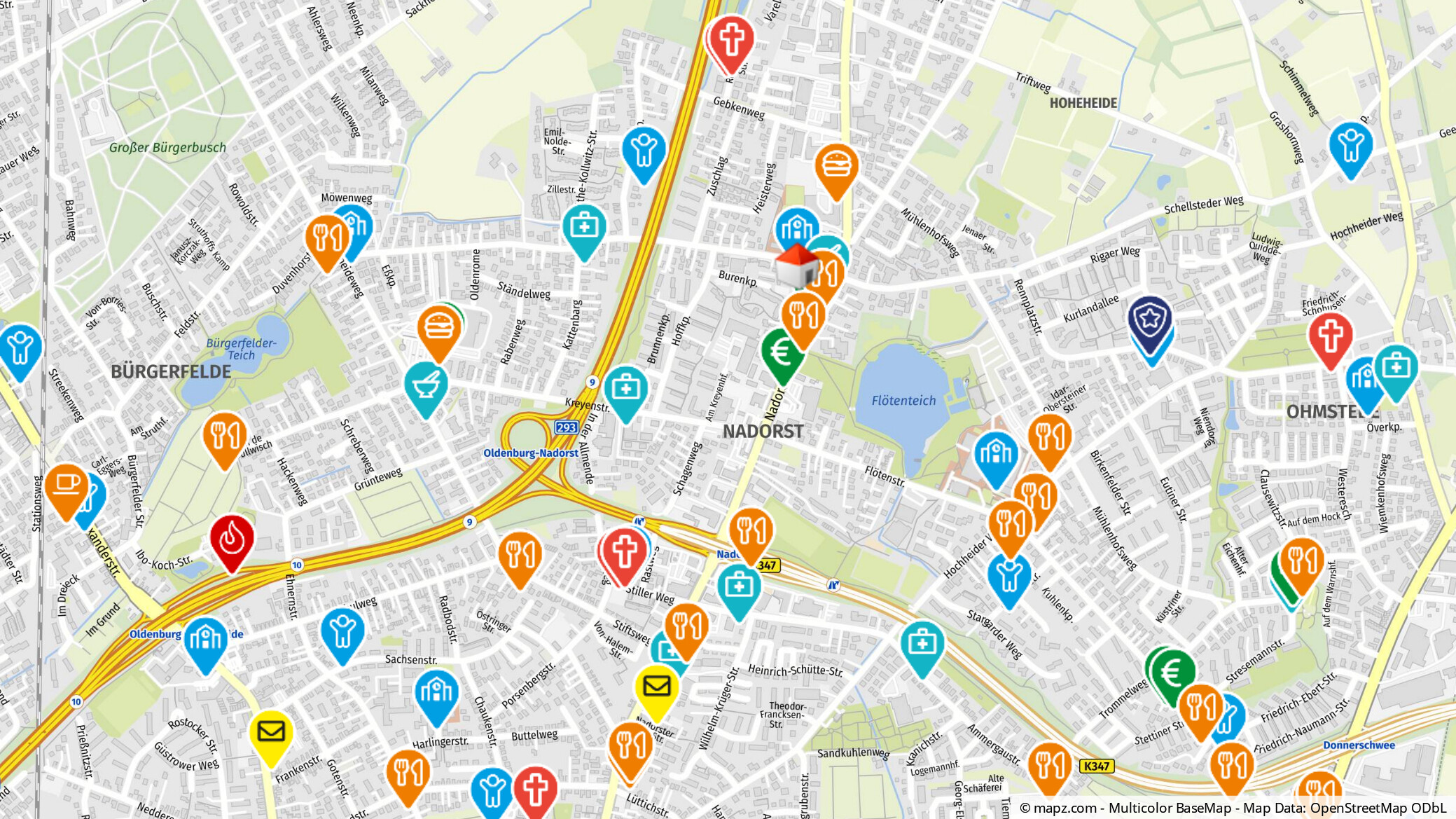 Geolyzer Kartenausschnitt