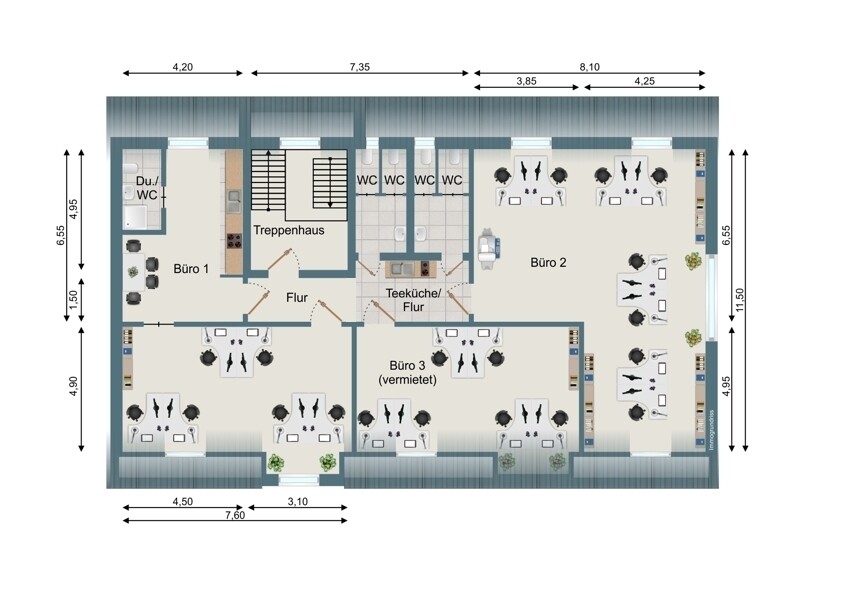 Ahrensfelde Büro Grundriss
