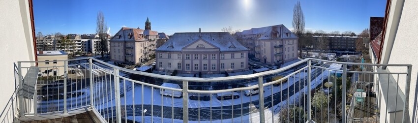 Panoramaansicht vom Balkon