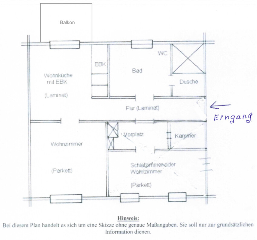 Grundrissskizze