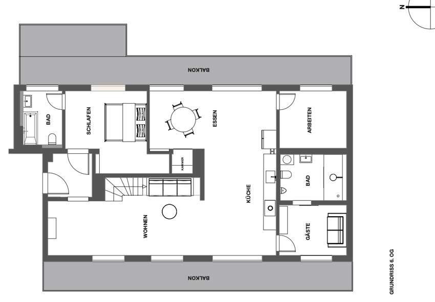 Grundriss Neue Grün 20 Penthouse 5.OG