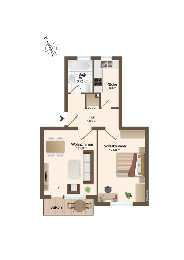 Grundriss Wohnung 4