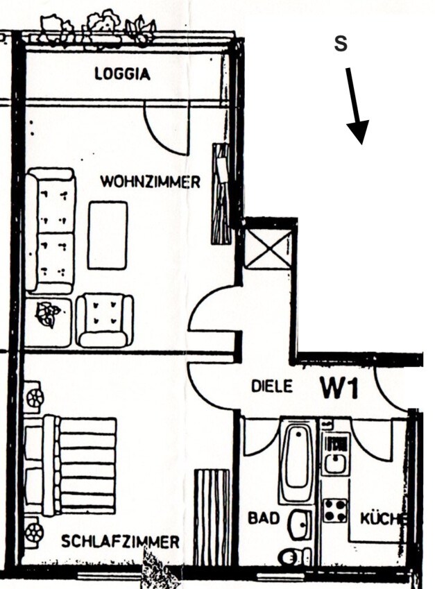 Grundriss Skizze W1 Holländer 63
