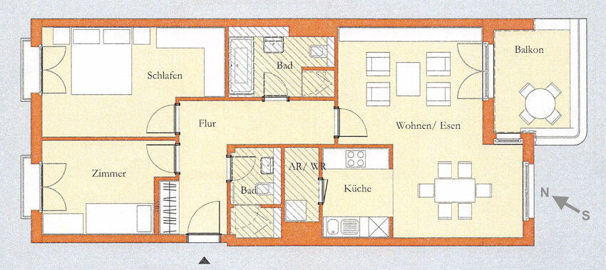 Grundriss Wall 25 WE 12