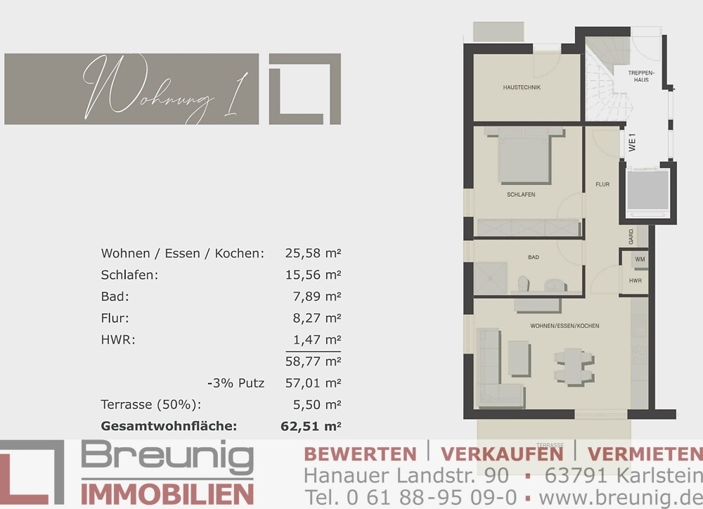 Grundriss Wohnung 1