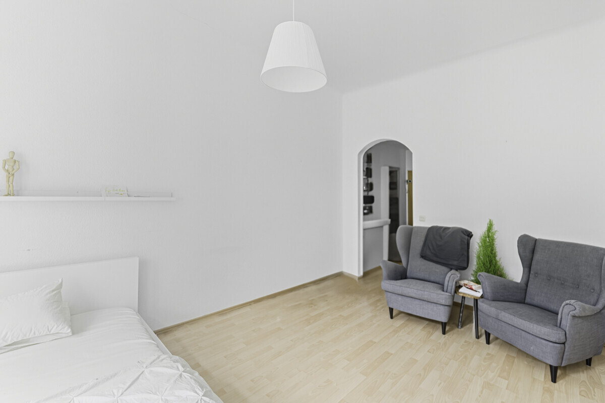 Wohn-/Schlafbereich: Heller Grundriss mit großzügigem Platzangebot