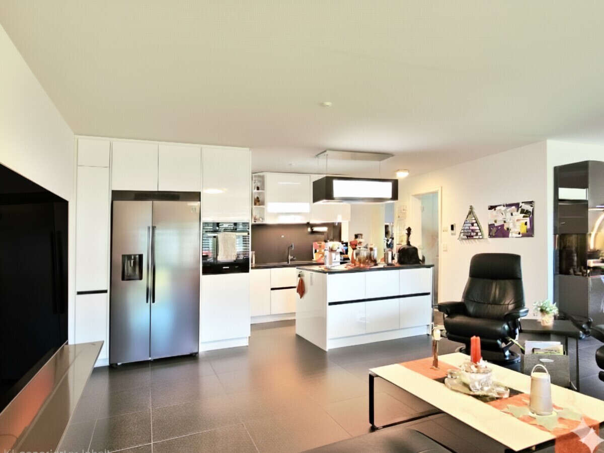 Blick zur Küche (Visualisierung der Küche)