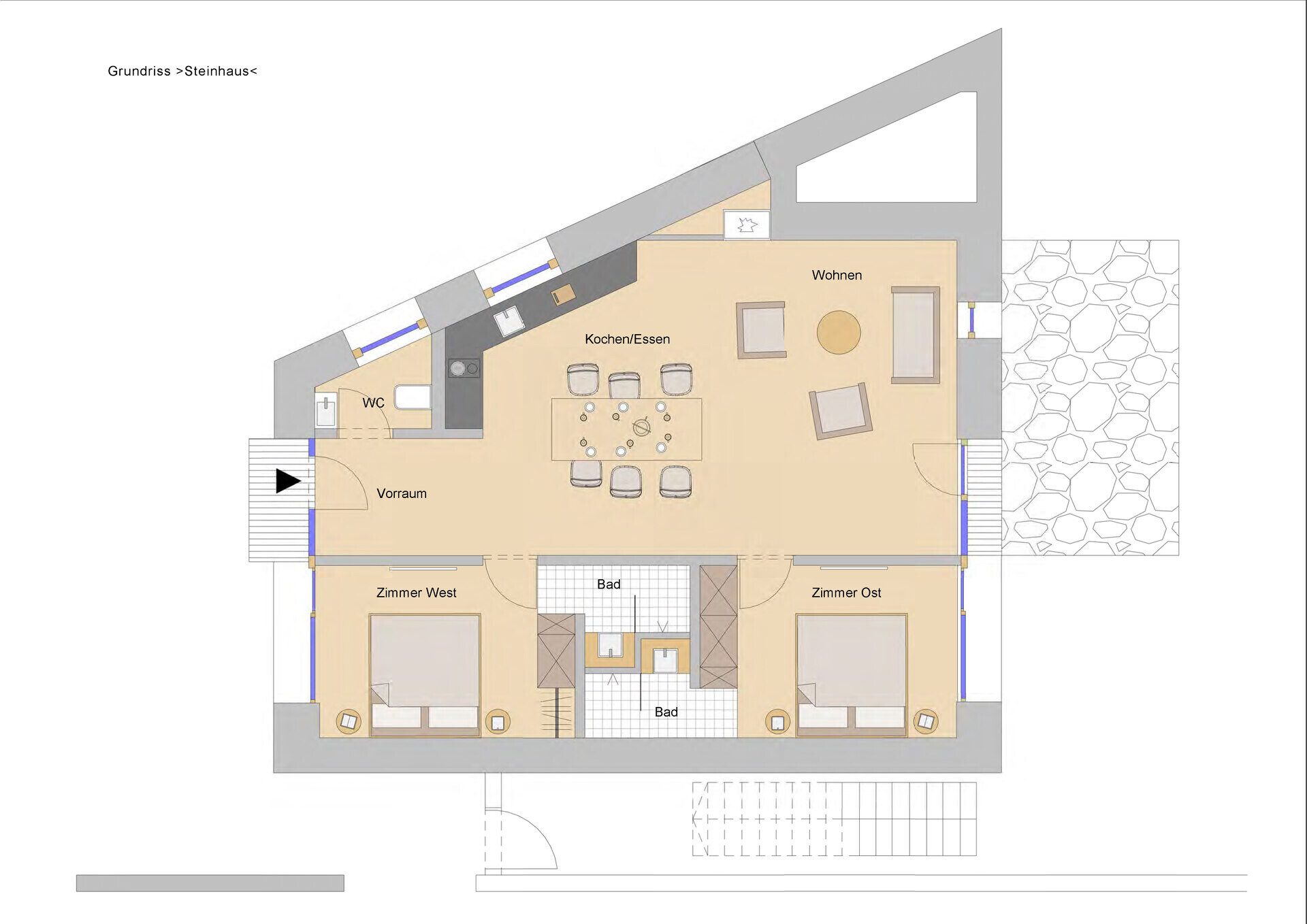 Grundriss Steinhaus