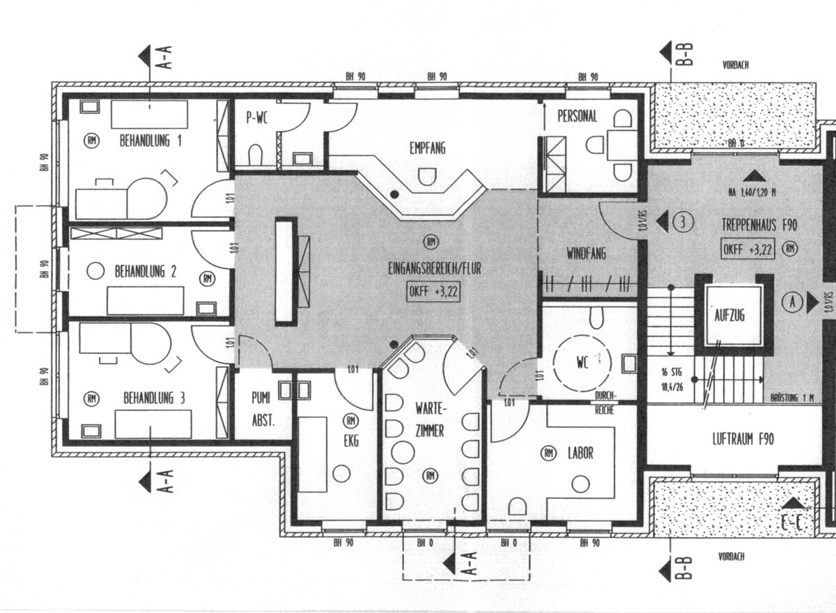 Grundriss OG, Gewerbe