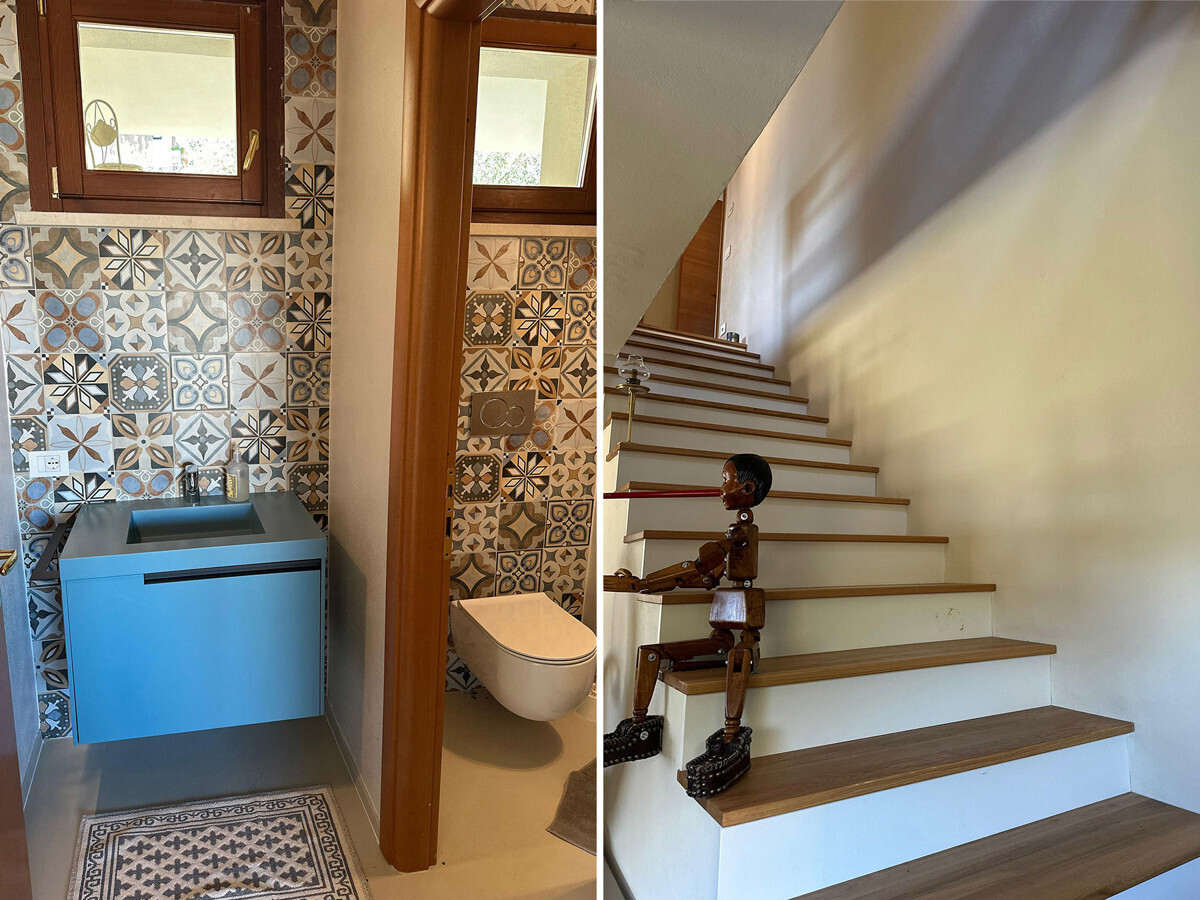 Toilette unten | Moderne Treppe