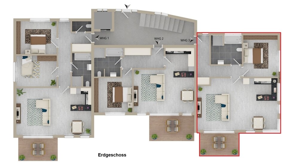Etagengrundriss Erdgeschoss