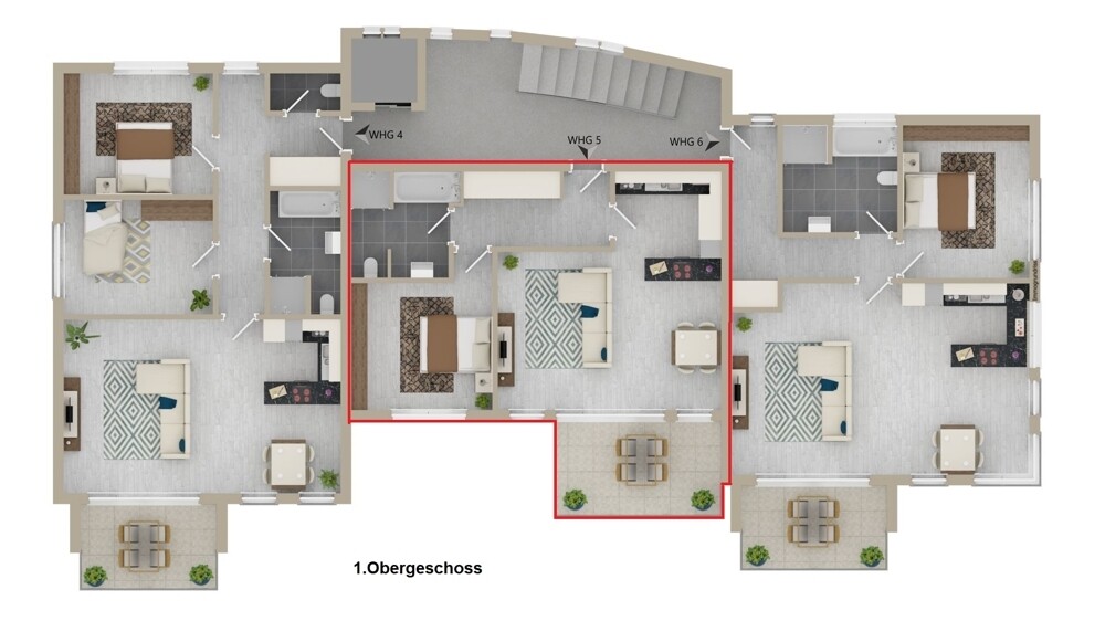 Etagengrundriss 1.Obergeschoss