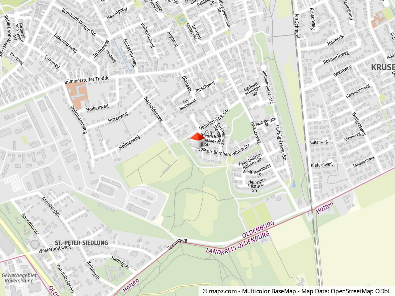 Geolyzer Kartenausschnitt