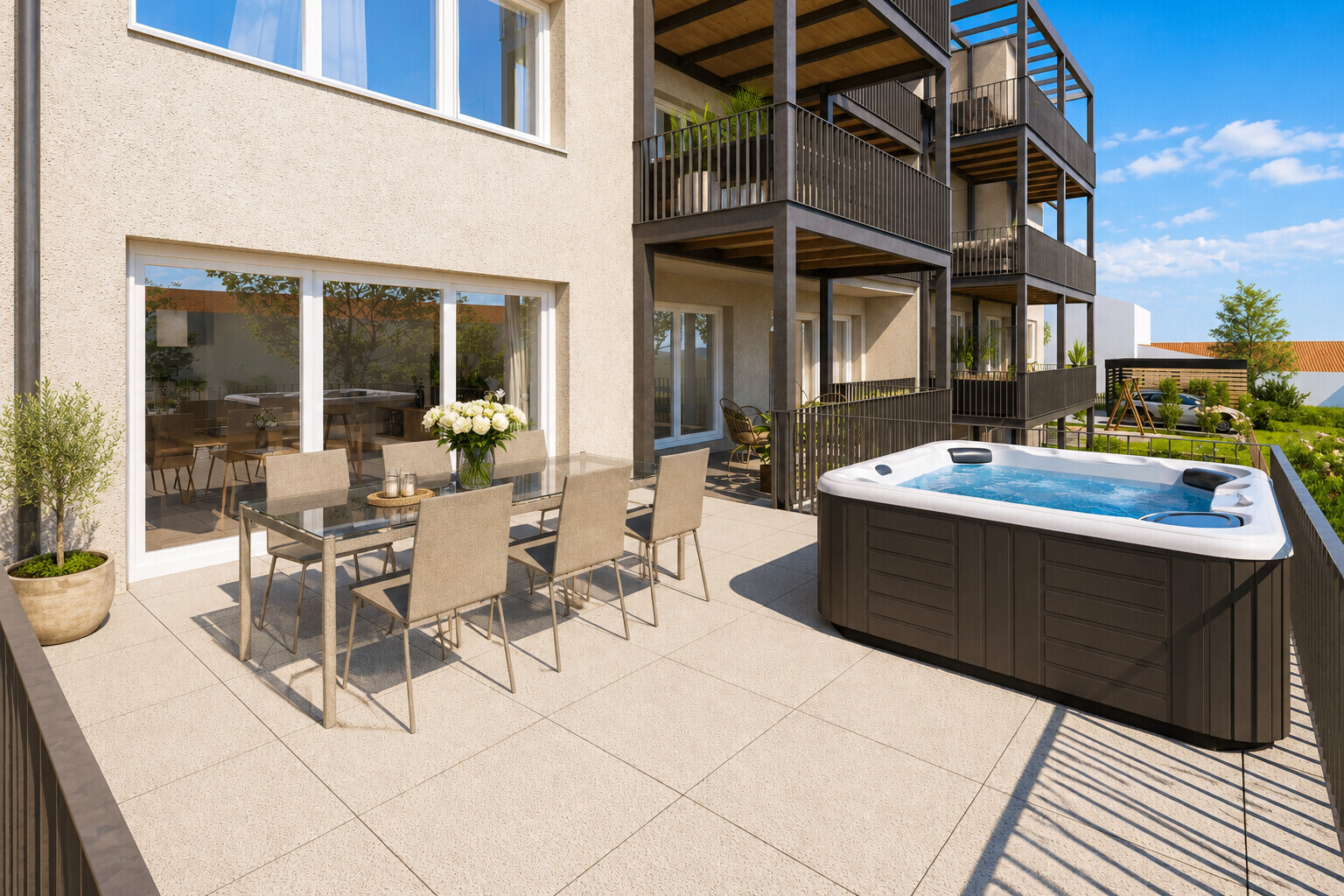 Terrasse mit Whirlpool