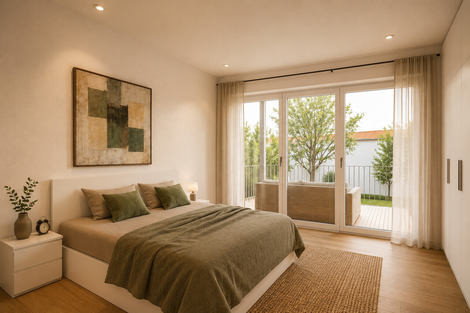 Helles Schlafzimmer