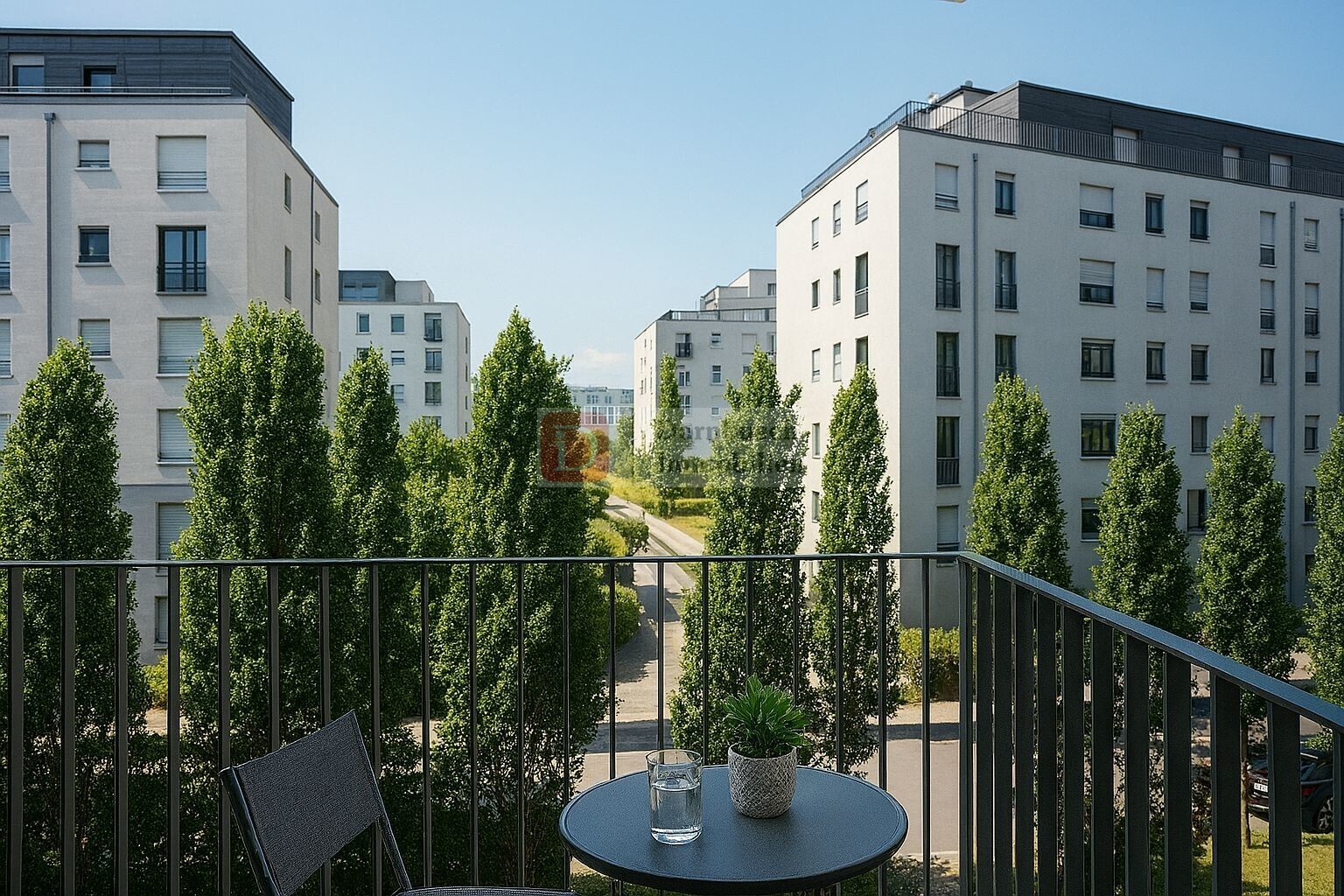 Aussicht aus dem Balkon - Staging