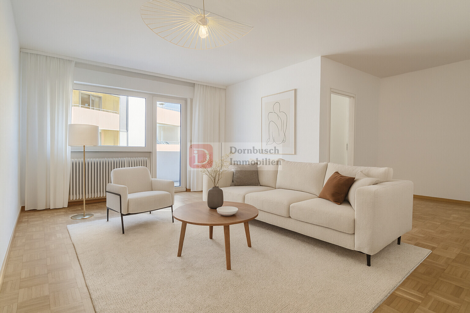 Wohn- und Essbereich - Virtual Staging