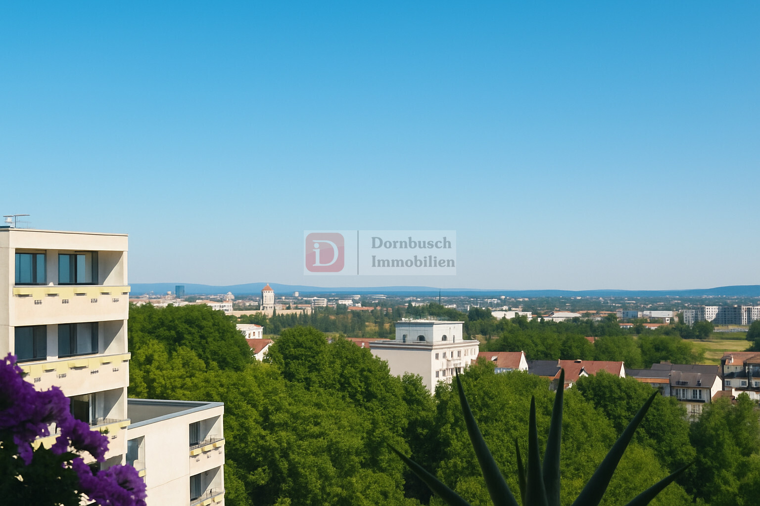Ausblick aus der Wohnung - Staging