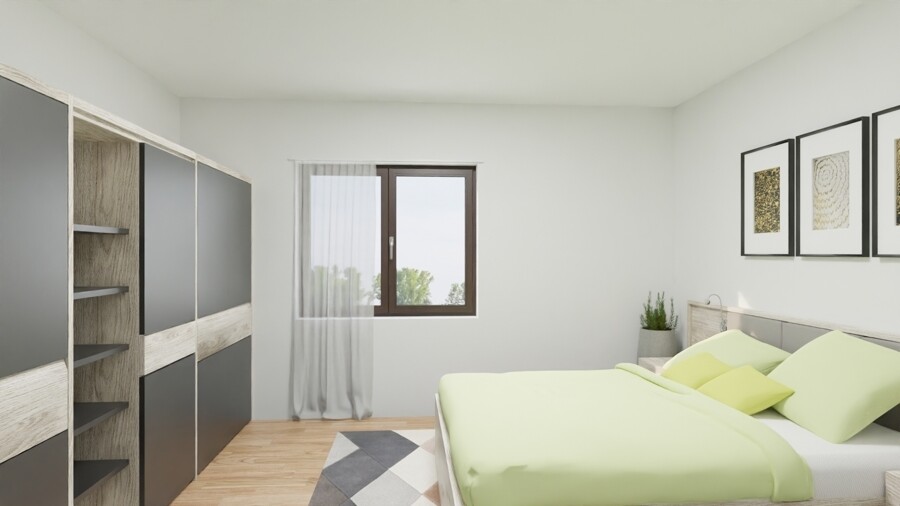 Möblierungsbeispiel Schlafzimmer