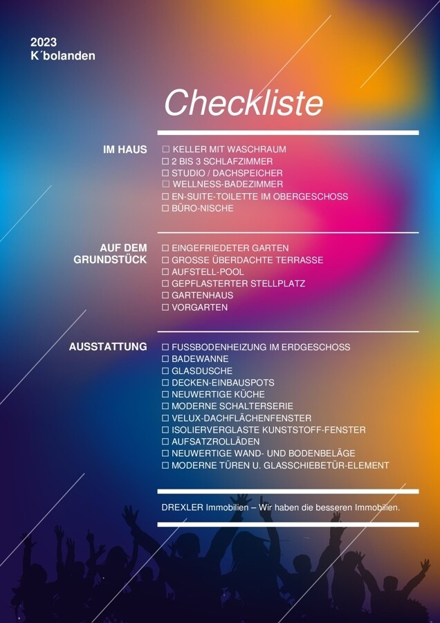 Checkliste Ausstattung