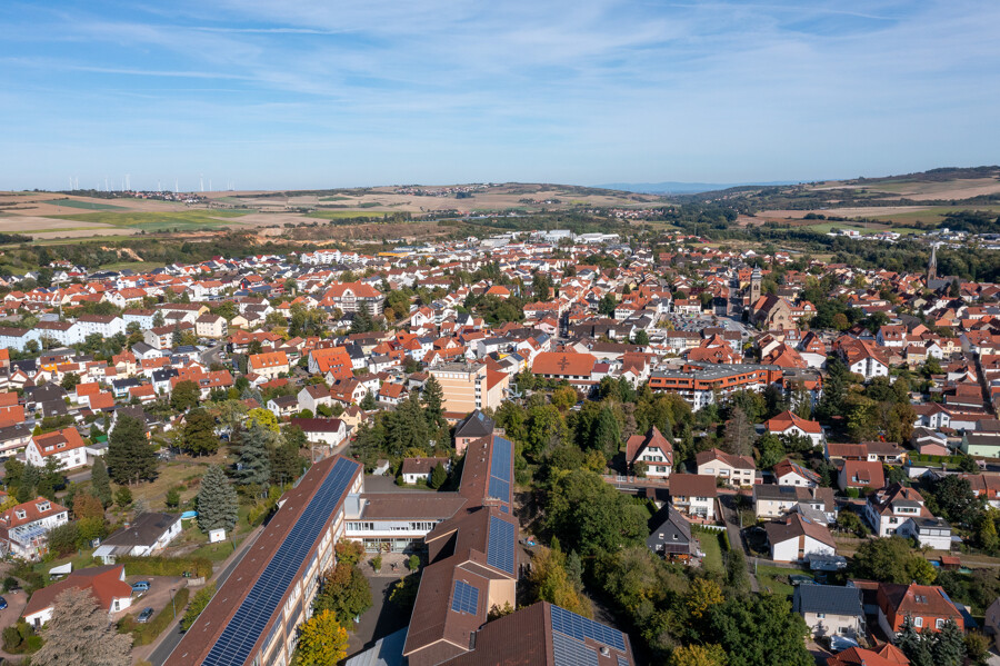 Stadt Eisenberg Blick Richtung Odenwald