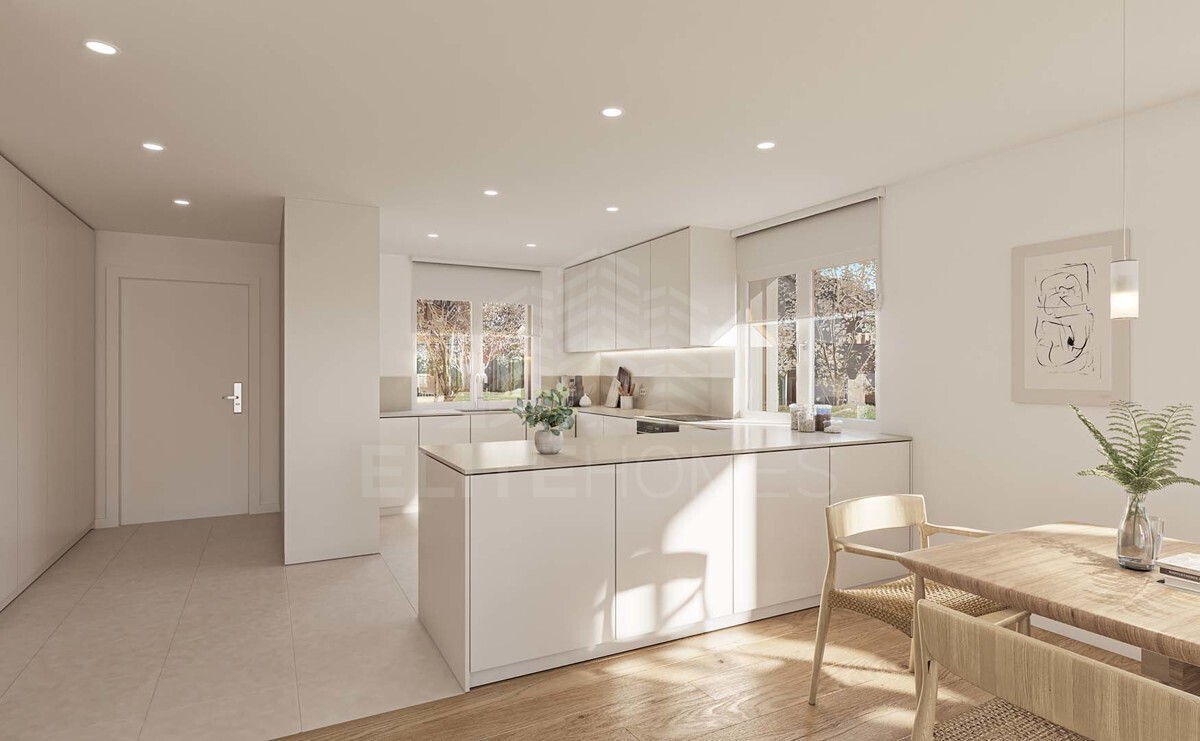 208_Neubau 2x MFH Schafisheim_Seetalstrasse 124 - REFH A - Eingang + Ku╠êche