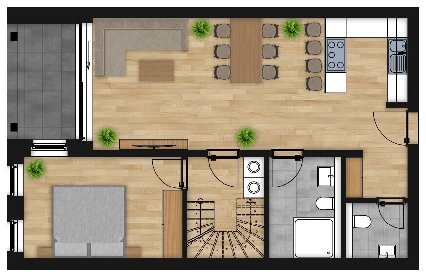 Grundriss Wohnung 14