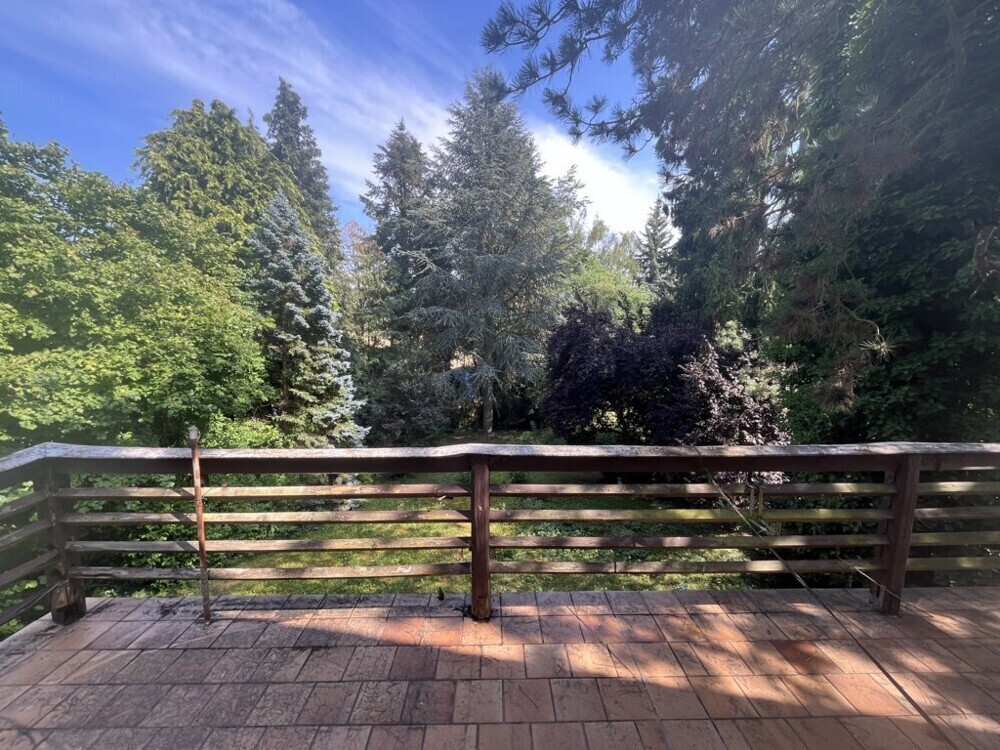Aussicht Garten vom Balkon