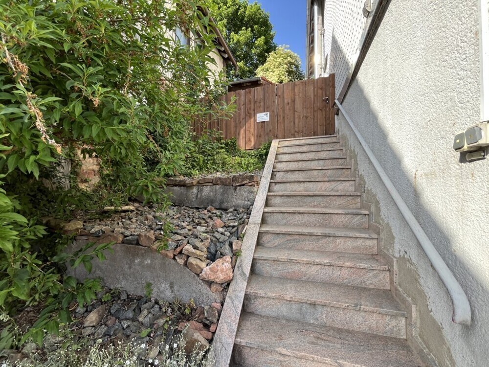 Treppe zum Haus