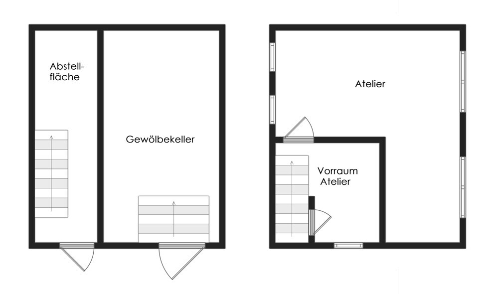 Hinterhaus EG & OG - Skizze nicht maßstabsgetreu