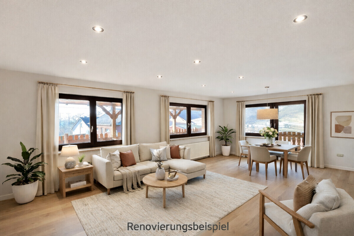 Wohn-/ Esszimmer EG Renovierungsbeispiel