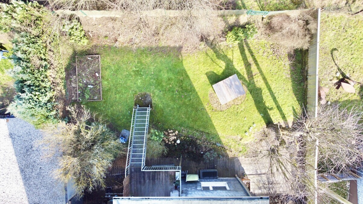 Vogelperspektive Gartenanlage