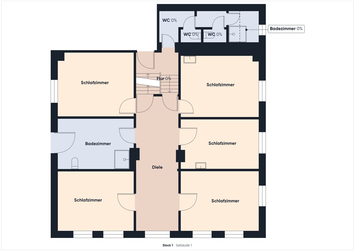 Obergeschoss Gasthaus