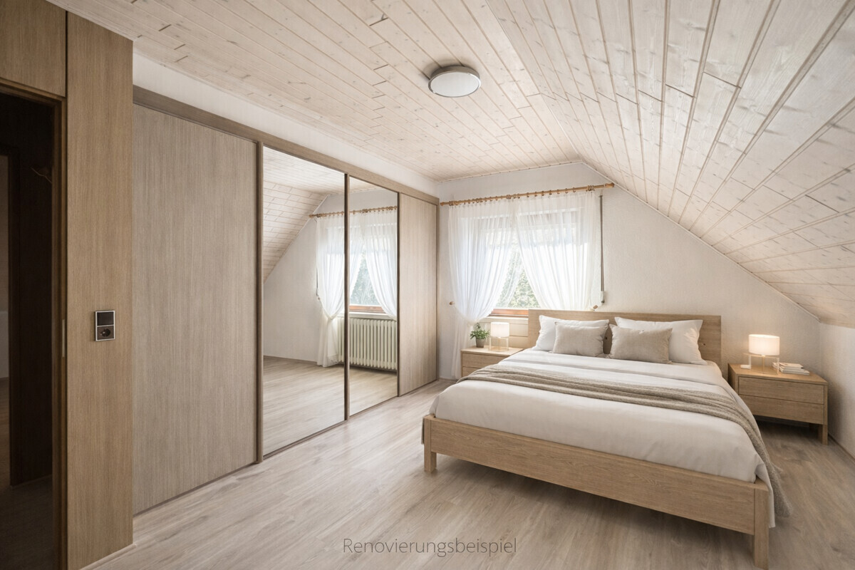 Schlafzimmer DG Renovierungsbeispiel