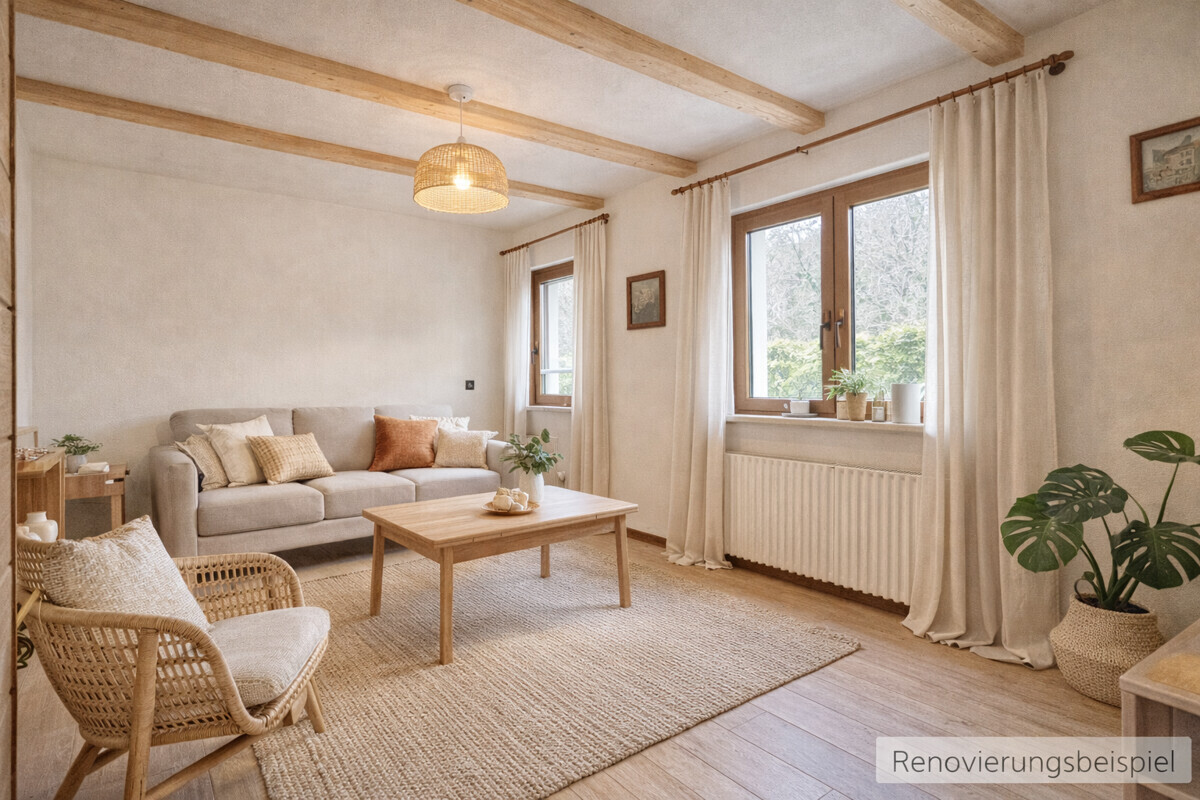 Renovierungsbeispiel Wohnzimmer